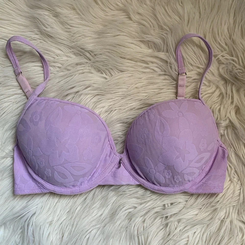 Frederick’s of Hollywood Lavender Floral Water Bra - Picture 3 of 9